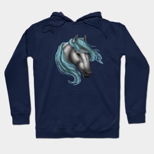 Horse Head - Dapple Blue Hair Hoodie